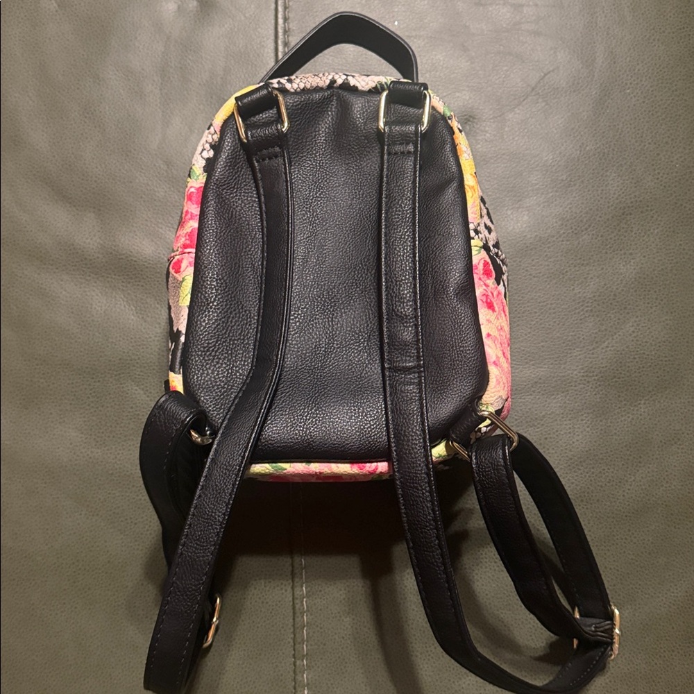 Betsey Johnson Floral Dog Mini Black and Pink Backpack, EUC - Picture 6 of 6